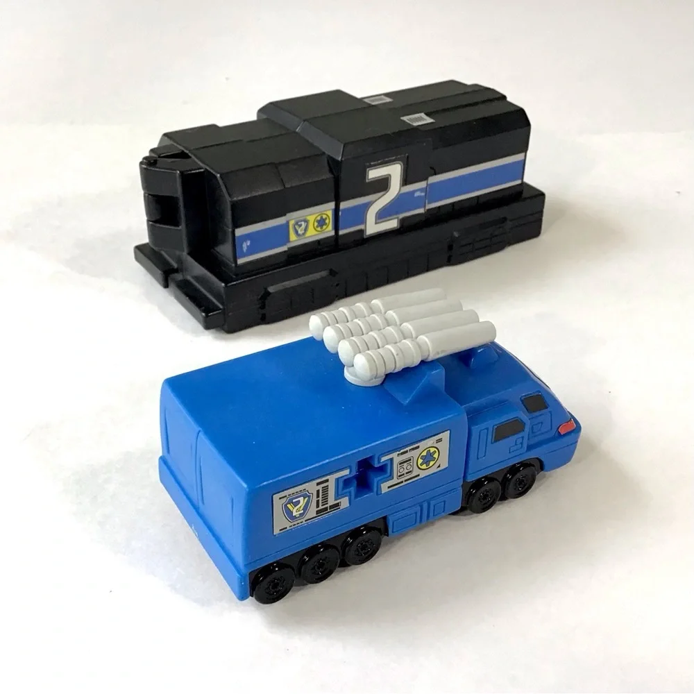 2000 Power Rangers Lightspeed Rescue McDonalds Happy Meal Blue Rail Rescue Train
